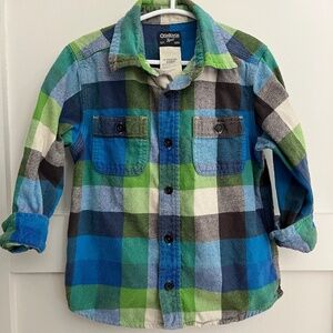 Oshkosh 4T Vintage Plaid Shirt